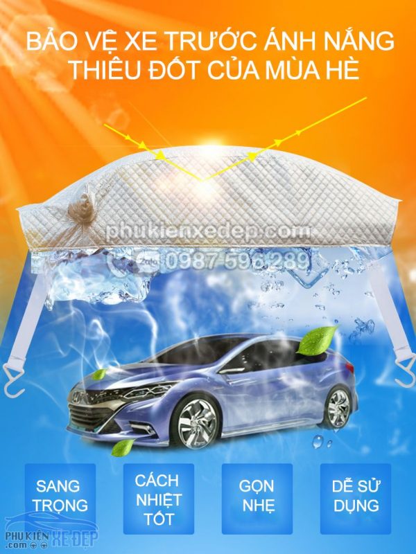 Bạt phủ xe ô tô và chống nóng 5D có bông