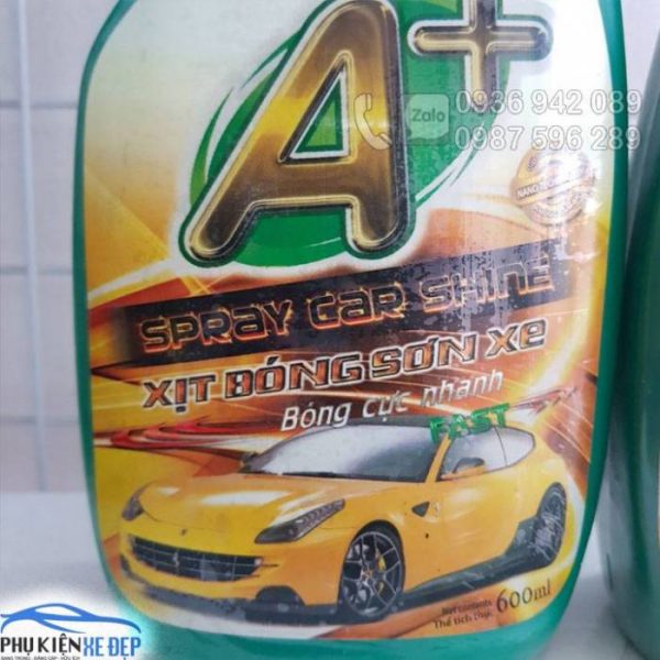 Xịt Bóng Sơn ( A+ SPRAY CAR SHINE) cho ô tô