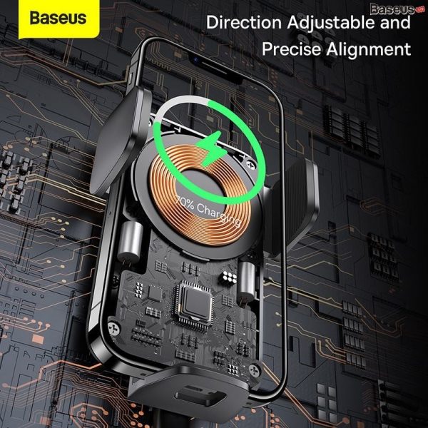 Giá đỡ điện thoại ô tô kiêm sạc không dây Baseus (QI 15W)