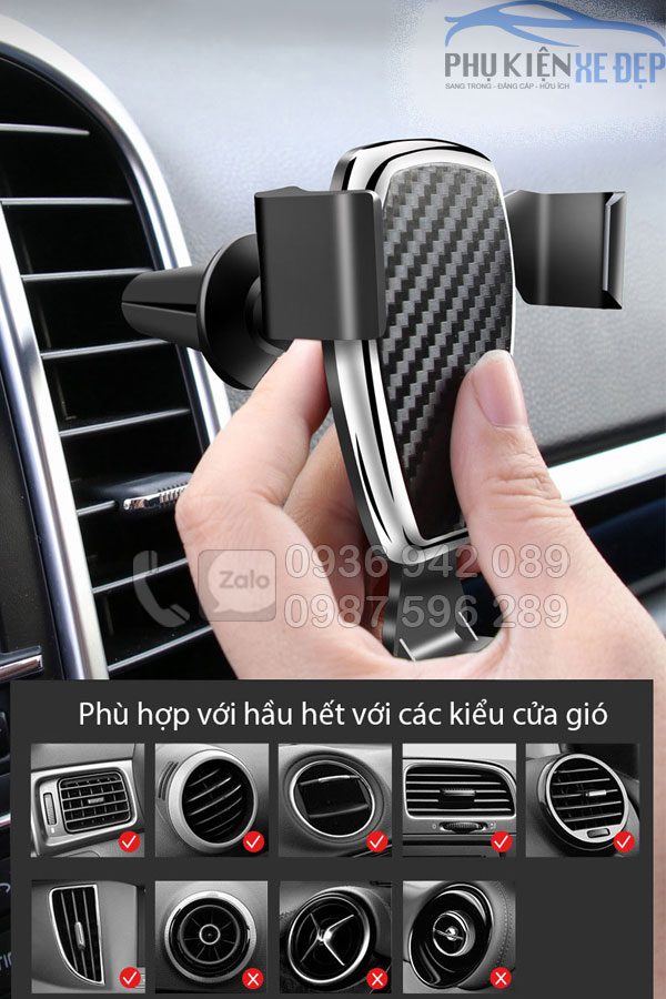Giá đỡ điện thoại kẹp cửa gió trên ô tô
