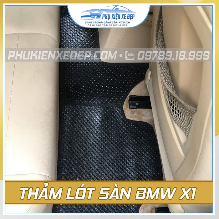 Bộ thảm lót sàn ô tô BMW X1 cao su Thái Lan - Phụ kiện ô tô
