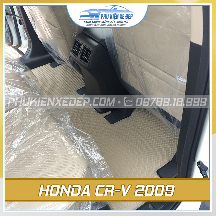 Bộ thảm lót sàn ô tô Honda CRV cao su Thái Lan MỚI NHẤT