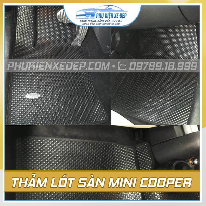 Bộ thảm lót sàn ô tô Mini Cooper cao su Thái Lan theo xe