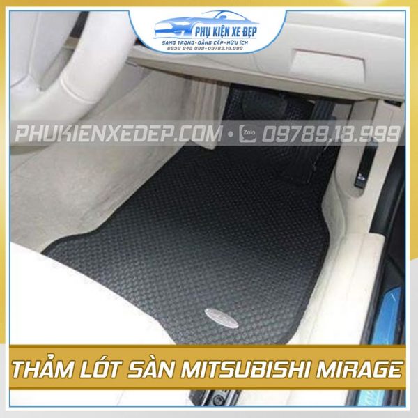 Bộ thảm lót sàn ô tô cao su Thái Lan theo xe Mitsubishi Mirage