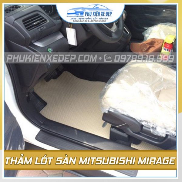 Bộ thảm lót sàn ô tô cao su Thái Lan theo xe Mitsubishi Mirage