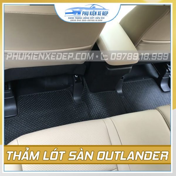 Bộ thảm lót sàn ô tô cao su Thái Lan theo xe Mitsubishi Outlander