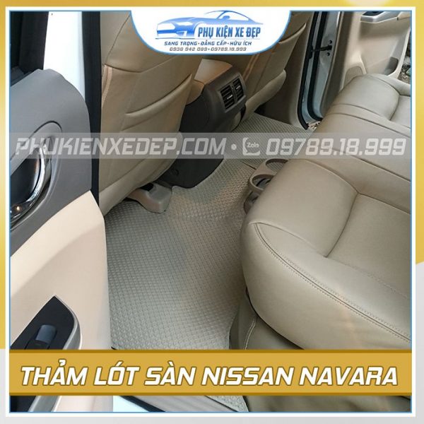 Bộ thảm lót sàn ô tô cao su Thái Lan theo xe Nissan Navara