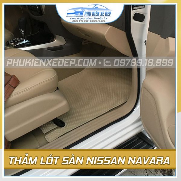 Bộ thảm lót sàn ô tô cao su Thái Lan theo xe Nissan Navara