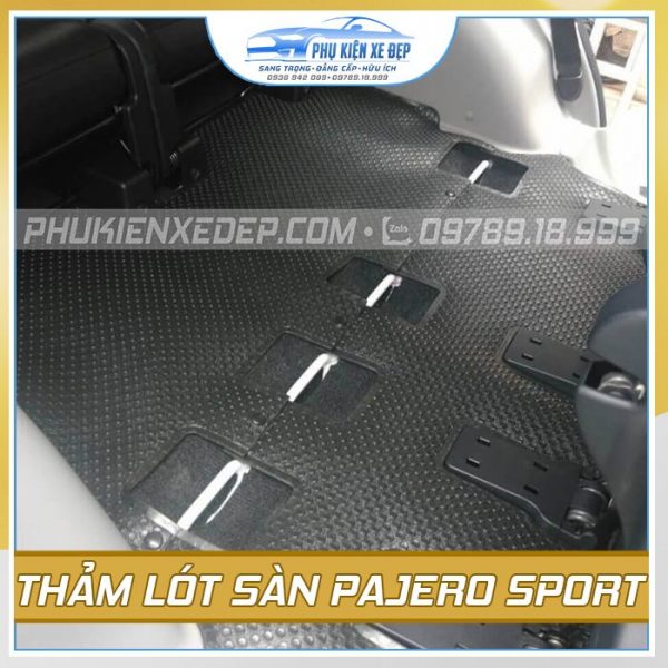 Bộ thảm lót sàn ô tô cao su Thái Lan theo xe Mitsubishi Pajero Sport