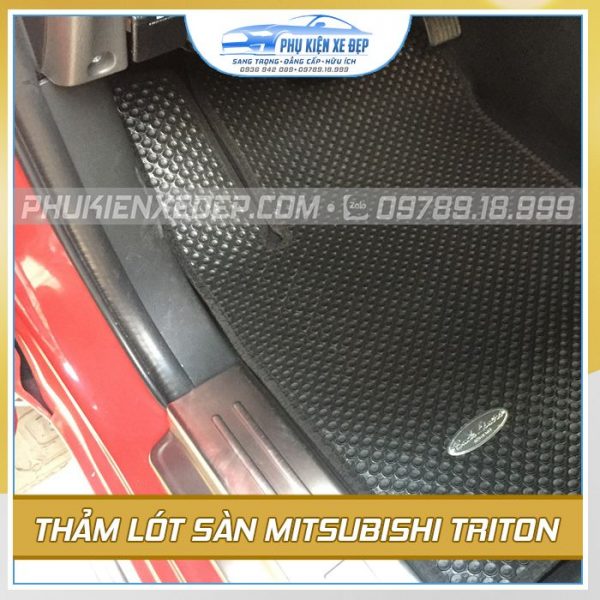 Bộ thảm lót sàn ô tô cao su Thái Lan theo xe Mitsubishi Triton