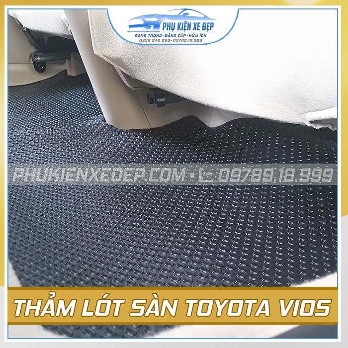 Bộ thảm lót sàn ô tô Toyota Vios cao su Thái Lan MỚI NHẤT