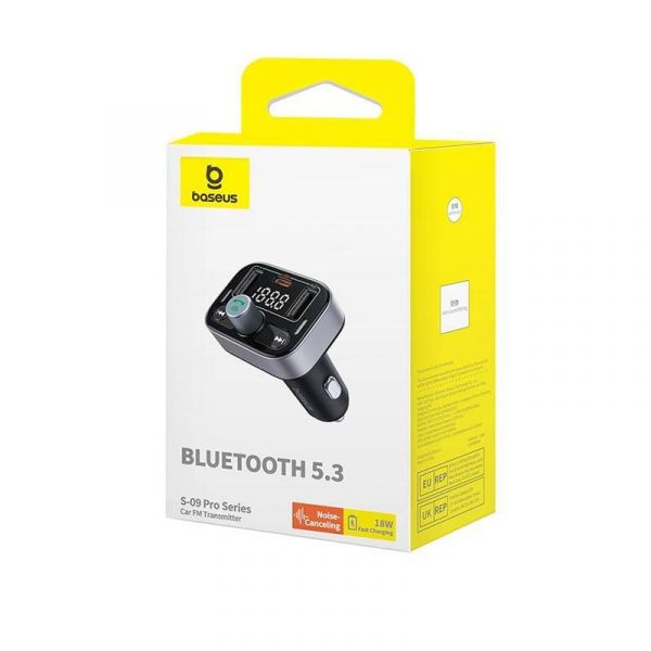 Tẩu Sạc Bluetooth 5.3 Baseus S09 Pro Sạc Nhanh 1 TypeC + 2 USB