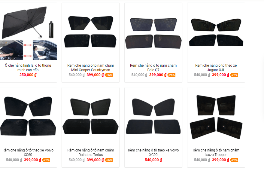 Đồ chơi xe hơi, phụ kiện ô tô, trang trí xe hơi