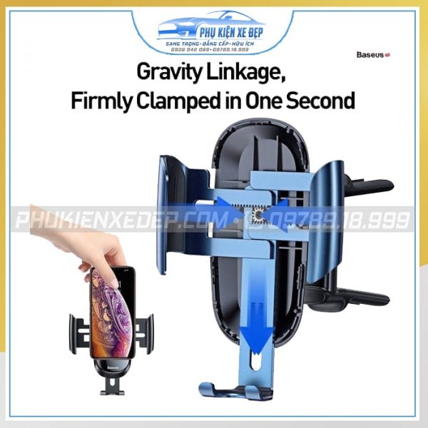 Bộ đế giữ điện thoại trên xe hơi Baseus Future Gravity Vehicle-mounted Holder (Applicable to Round Air Outlet, Car Mount)