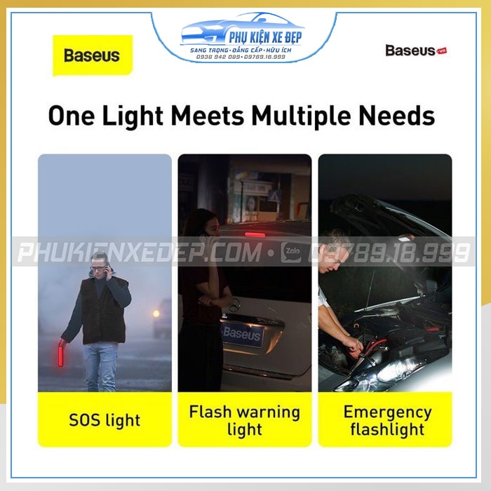 Baseus Solar Emergency Car Flashlight 