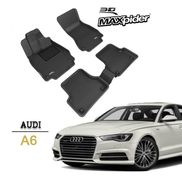 Thảm lót sàn Audi A6 2012-2018 bằng khuôn đúc hãng 3D MAXpider KAGU
