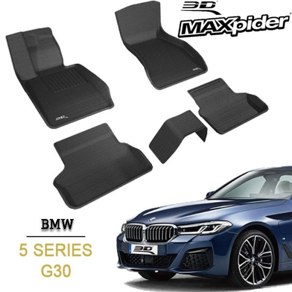 Thảm lót sàn BMW G30 5 Series 2017-2021 bằng khuôn đúc hãng 3D MAXpider KAGU