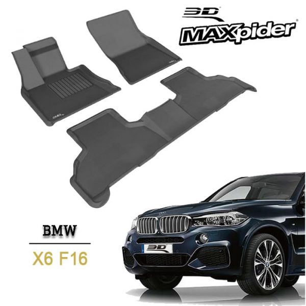 Thảm lót sàn BMW X6 F16 2015-2020 bằng khuôn đúc hãng 3D MAXpider KAGU