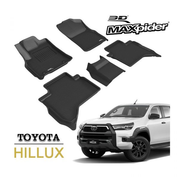 Thảm lót sàn Toyota Hilux bằng khuôn đúc hãng 3D MAXpider KAGU