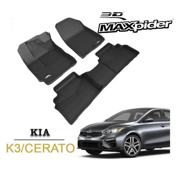 Thảm lót sàn Kia K3, Cerato bằng khuôn đúc hãng 3D MAXpider KAGU