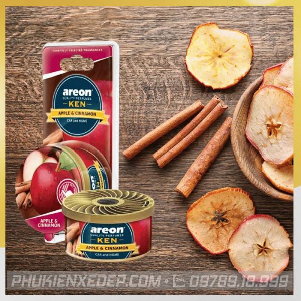 Sáp thơm ô tô Areon hương táo - quế Ken Apple - Cinnamon