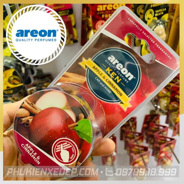 Sáp thơm ô tô Areon hương táo - quế Ken Apple - Cinnamon