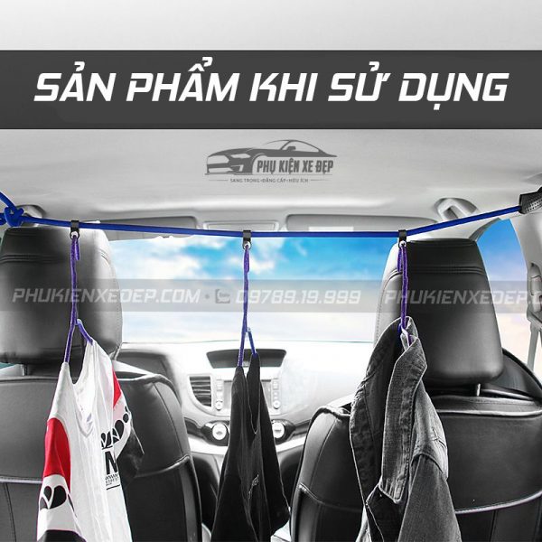 Dây chằng buộc hành lý ô tô, dây treo quần áo ô tô