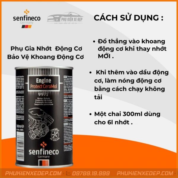 Phụ Gia Nhớt Senfinico 9971 Nano Gốm Ceramic