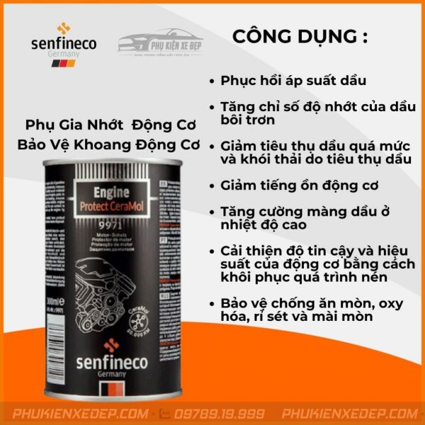 Phụ Gia Nhớt Senfinico 9971 Nano Gốm Ceramic