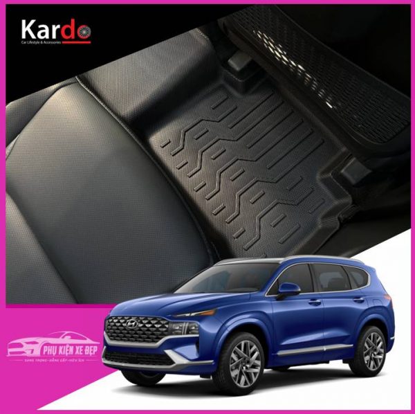 Thảm Lót Sàn Ô Tô Kardo Hyundai Santafe 2021 - Nay