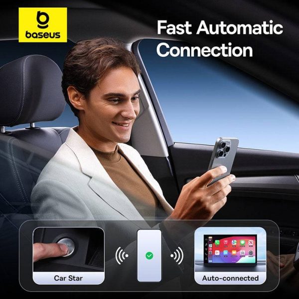 Carplay Không Dây Baseus SafeJourney Series Kết Nối Điện Thoại Lên Màn Hình